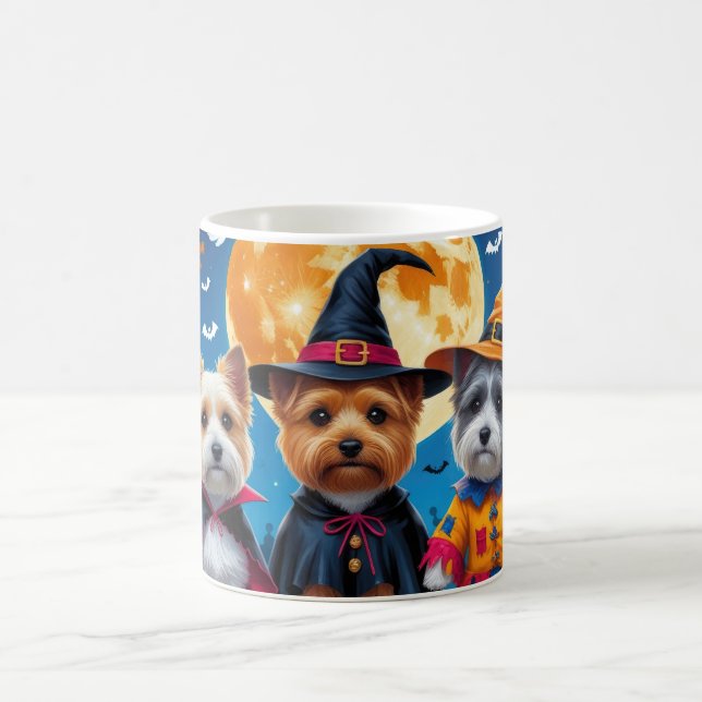 Cairn Terrier Dogs Pumpkin Halloween Funny Kaffeetasse (Mittel)
