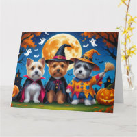 Cairn Terrier Dogs Pumpkin Halloween Funny