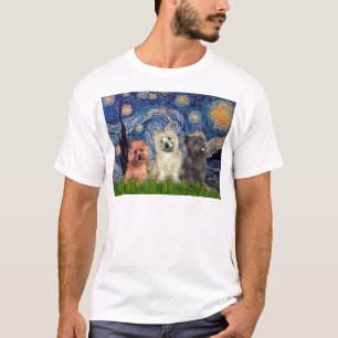 Cairn-Terrier (drei) - Sternennacht T-Shirt