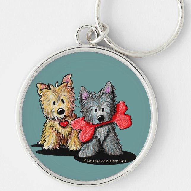 Cairn Terrier Duo Schlüsselanhänger (Vorne)