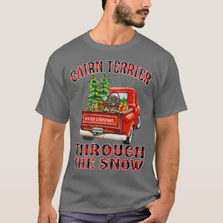Cairn Terrier durch den schneeweihnachtlichen LKW  T-Shirt