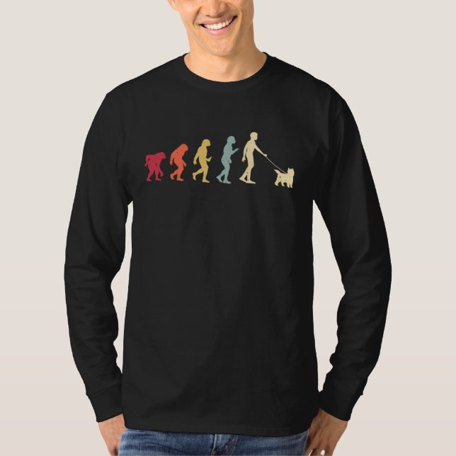 Cairn Terrier Evolution Retro T-Shirt (Vorderseite)