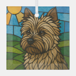 Cairn Terrier "Festes Glas" Ornament Aus Glas