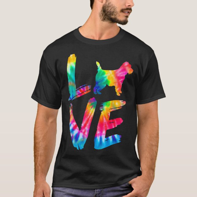 Cairn Terrier Gefärbte Krawatte Liebe Dog Mama Vat T-Shirt (Vorderseite)
