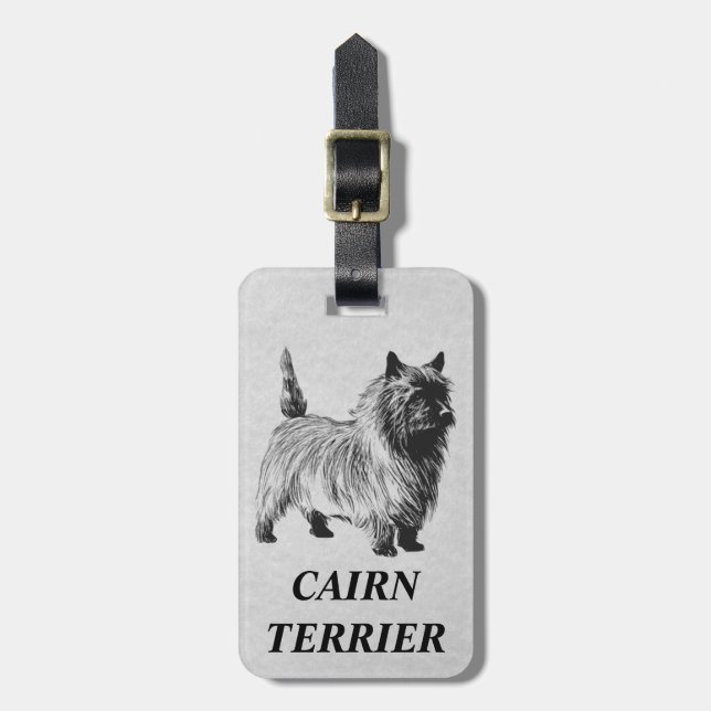 Cairn Terrier Gepäckanhänger (Vorderseite vertikal)