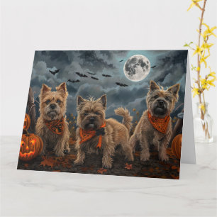 Cairn Terrier Halloween Spooky Karte