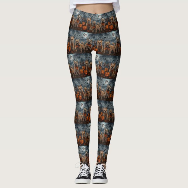 Cairn Terrier Halloween Spooky Leggings (Vorderseite)