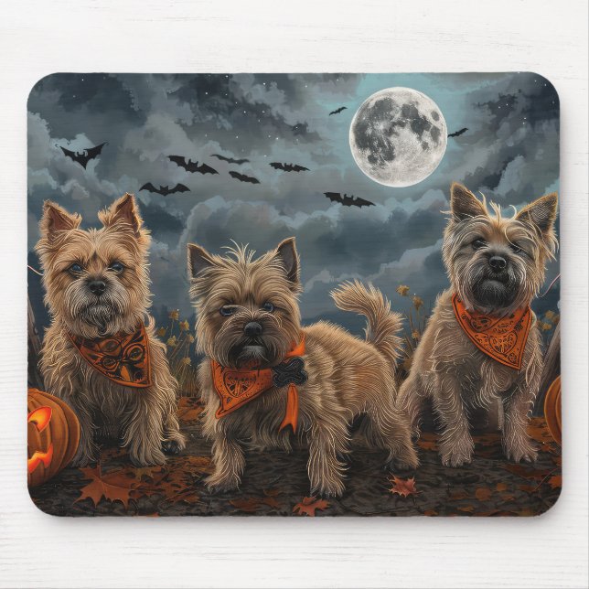 Cairn Terrier Halloween Spooky Mousepad (Vorne)