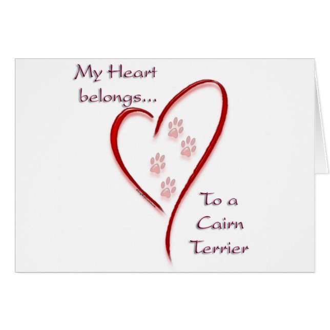 Cairn Terrier Heart Belongs (Vorderseite (Horizontal))