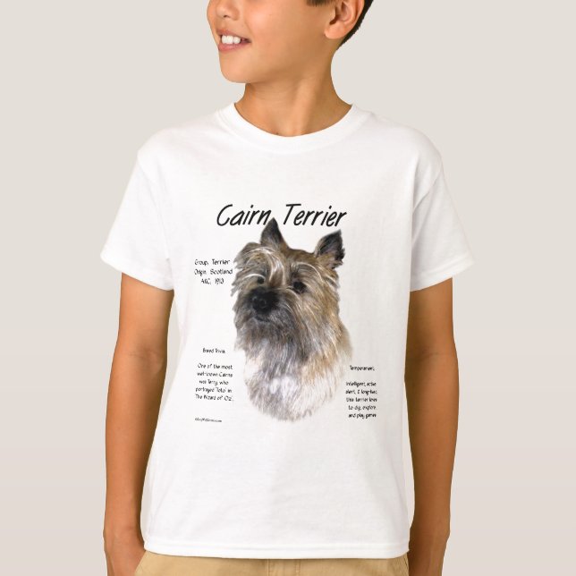 Cairn Terrier History Design T-Shirt (Vorderseite)