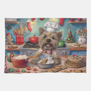 Cairn Terrier Holiday Baking: Feierliche Weihnacht Geschirrtuch