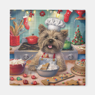 Cairn Terrier Holiday Baking: Feierliche Weihnacht Magnet