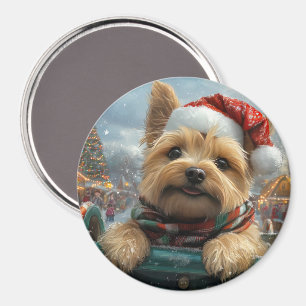 Cairn Terrier Hund Achterbahn Weihnachten Magnet