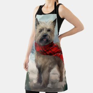 Cairn Terrier Hund im Schnee Weihnachten Schürze