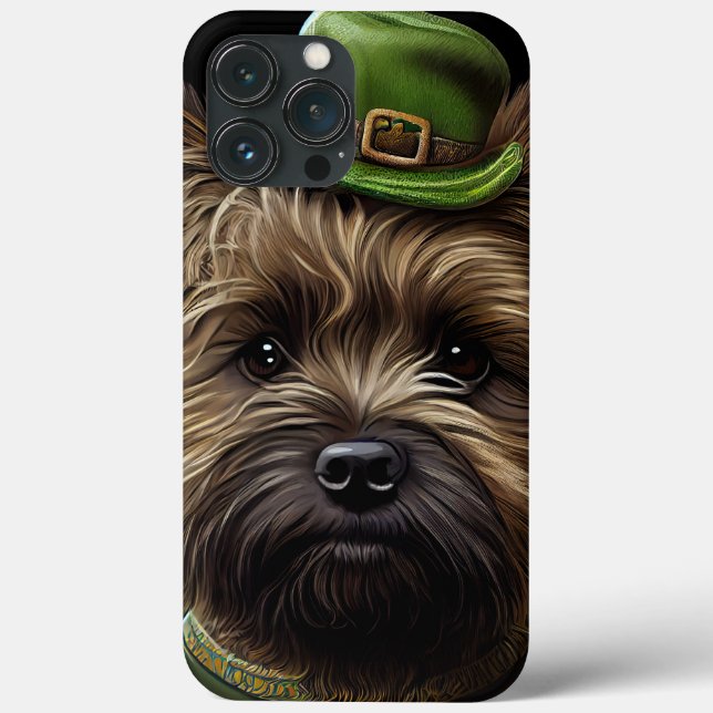 Cairn Terrier Hund in St. Patrick's Day Dress Case-Mate iPhone Hülle (Rückseite)