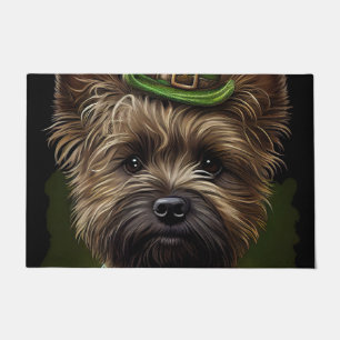 Cairn Terrier Hund in St. Patrick's Day Dress Fußmatte