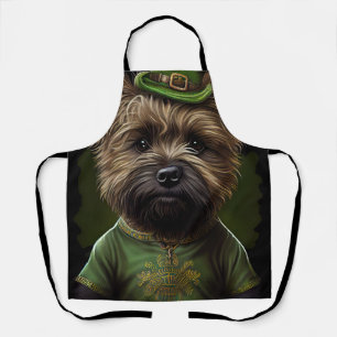 Cairn Terrier Hund in St. Patrick's Day Dress Schürze