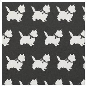 Cairn Terrier Hund Silhouette Stoff