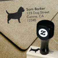 Cairn Terrier Hunde Silhouette Rücksendeadresse
