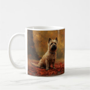 Cairn Terrier im Herbst Leaves Fall Inspiriert Kaffeetasse