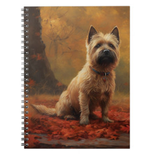 Cairn Terrier im Herbst Leaves Fall Inspiriert Notizblock