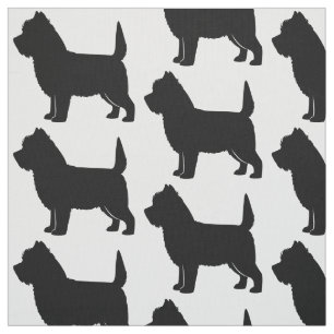Cairn-Terrier in der Silhouette Stoff