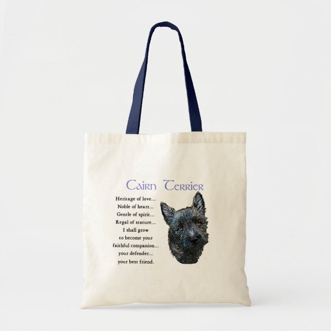 Cairn Terrier Kunstgeschenke Tragetasche (Vorne)