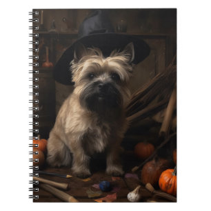 Cairn Terrier Kürbisse Halloween Gruselig Notizblock
