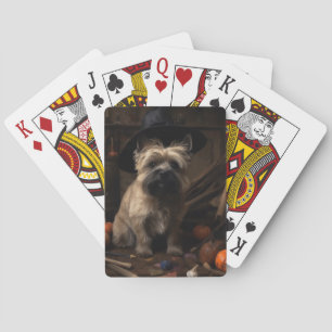 Cairn Terrier Kürbisse Halloween Gruselig Spielkarten