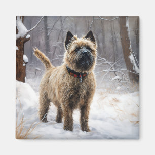 Cairn Terrier Lass es schneien Weihnachten Magnet