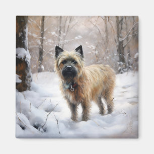 Cairn Terrier Lass es schneien Weihnachten Magnet