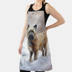 Cairn Terrier Lass es schneien Weihnachten Schürze