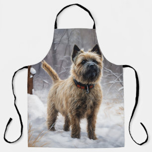 Cairn Terrier Lass es schneien Weihnachten  Schürze