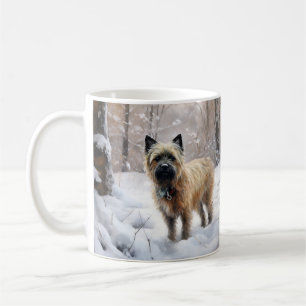 Cairn Terrier lässt es Weihnachten schnee Kaffeetasse