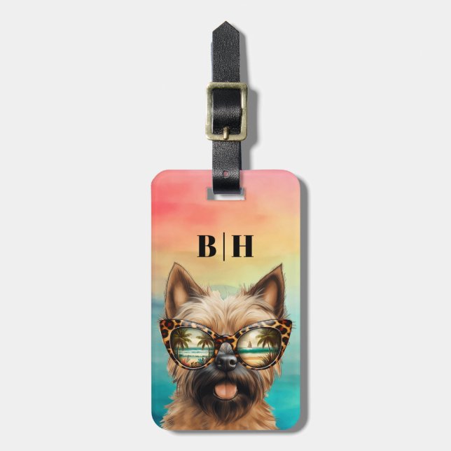 Cairn Terrier Luggage Tag Gepäckanhänger (Vorderseite vertikal)