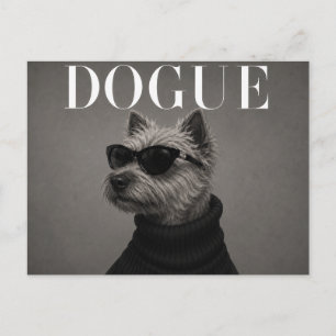 Cairn Terrier Luxus-Mode-Editorial Postkarte