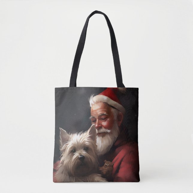 Cairn Terrier mit dem Weihnachtsmann (Vorderseite)