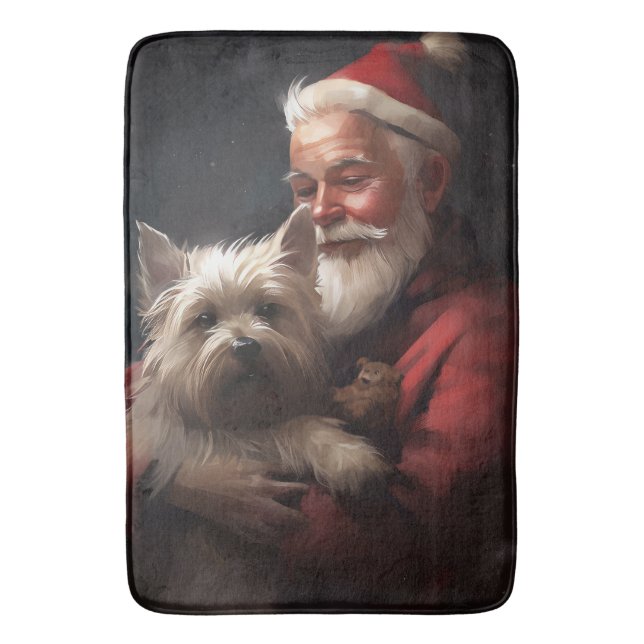 Cairn Terrier mit dem Weihnachtsmann Badematte (Vorderseite Vertikal)