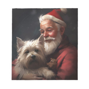 Cairn Terrier mit dem Weihnachtsmann Notizblock