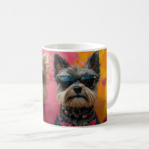 Cairn Terrier mit Herz Rosen Valentinstag Kaffeetasse