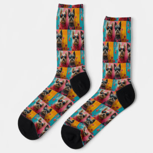 Cairn Terrier mit Herz Rosen Valentinstag Socken