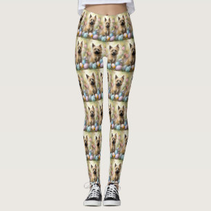 Cairn Terrier mit Ostereiern Feiertag Leggings