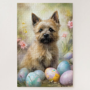 Cairn Terrier mit Ostereiern Urlaub Puzzle
