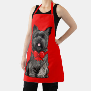 Cairn Terrier mit Weihnachtsbäckerchen Große Ges Schürze