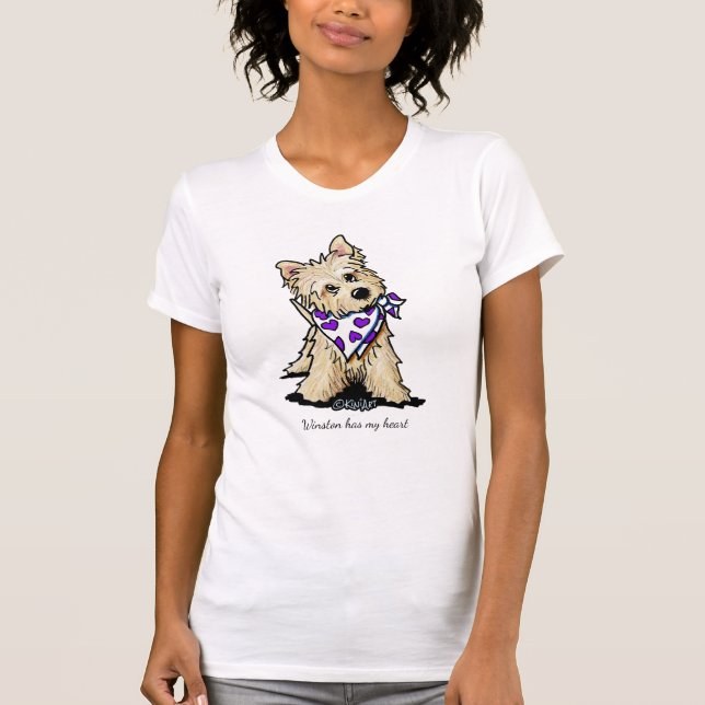 Cairn Terrier MY HEART BELONGS T - Shirt (Vorderseite)