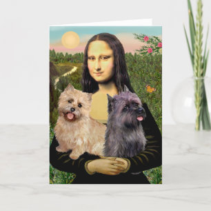 Cairn Terrier Paar - Mona Lisa Karte