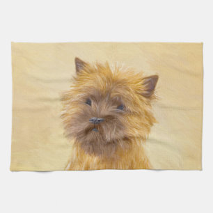 Cairn Terrier Painting - Niedliche Original Dog Ar Geschirrtuch