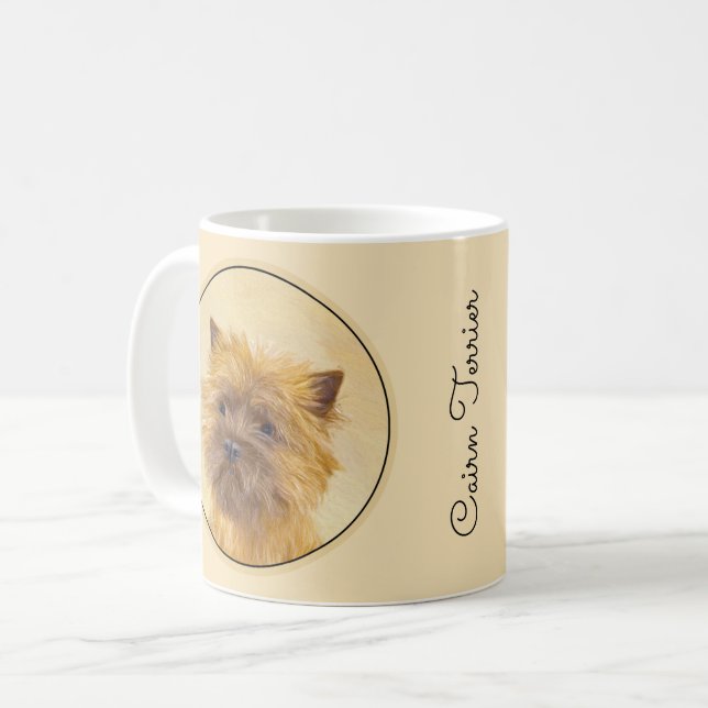 Cairn Terrier Painting - Niedliche Original Dog Ar Kaffeetasse (Vorderseite Links)