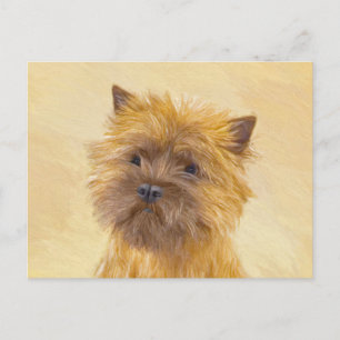 Cairn Terrier Painting - Niedliche Original Dog Ar Postkarte