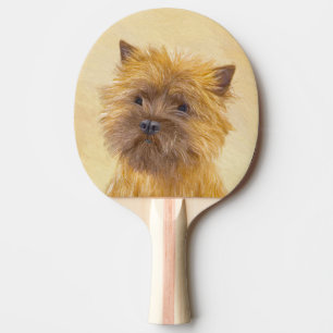 Cairn Terrier Painting - Niedliche Original Dog Ar Tischtennis Schläger